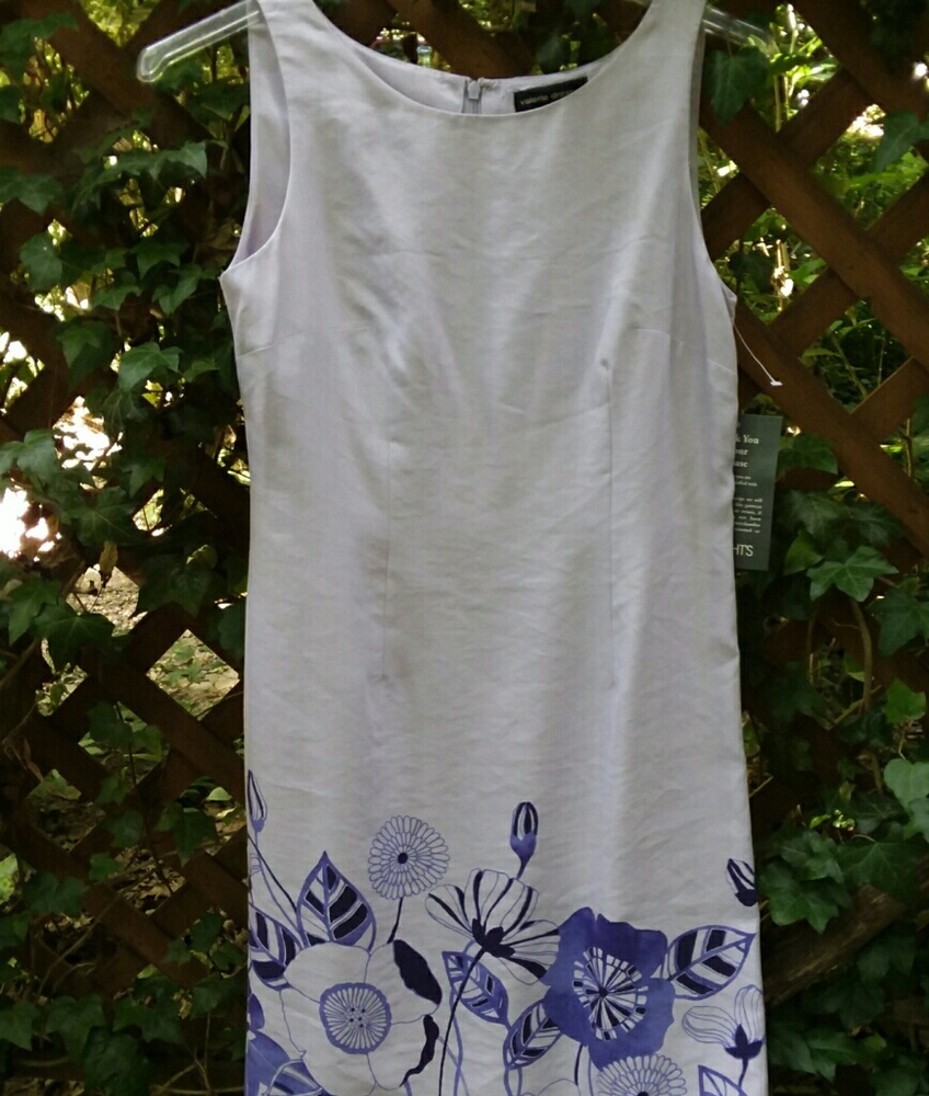 Valerie Dresses Light Blue Silk/Linen Blend Dress